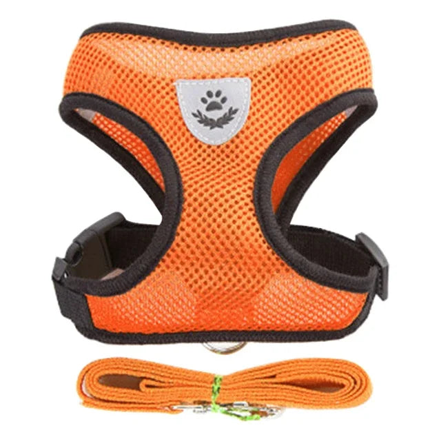 Adjustable Mesh Cat & Dog Harness — Breakaway Walking Vest with Quick Release