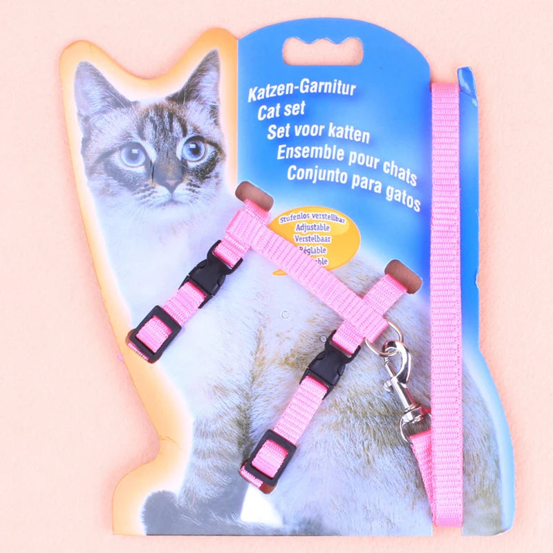 Cat Chest Harness Leash — Lightweight Chain-Style Lead for Cats
