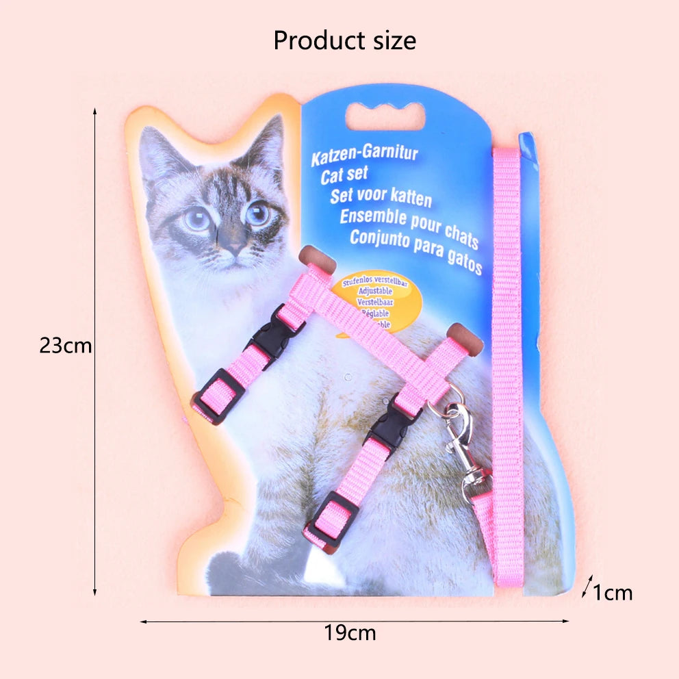 Cat Chest Harness Leash — Lightweight Chain-Style Lead for Cats