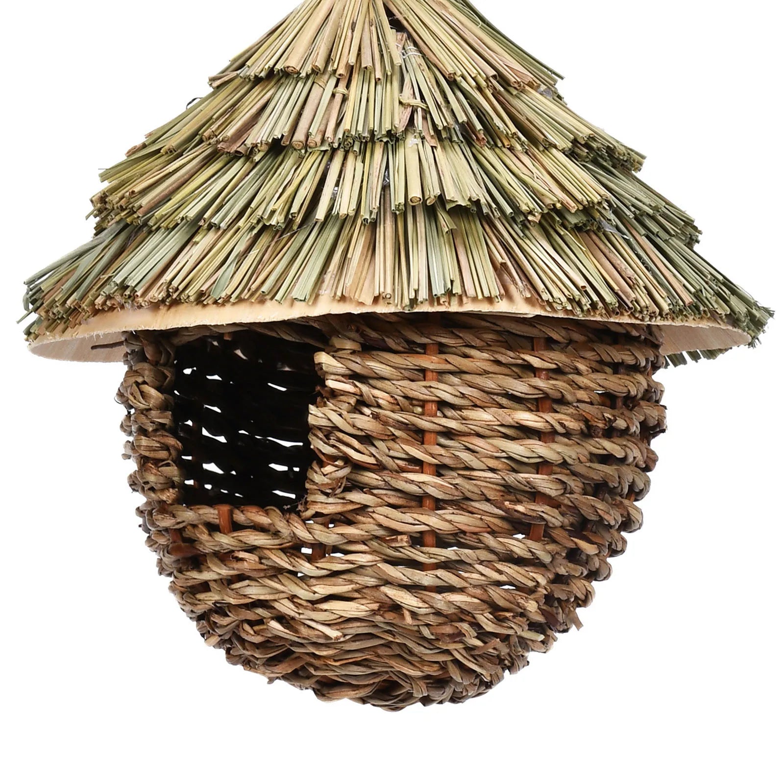 Coconut Bird Nest House — Wood Hanging Breeding Nest for Parrots & Lovebirds