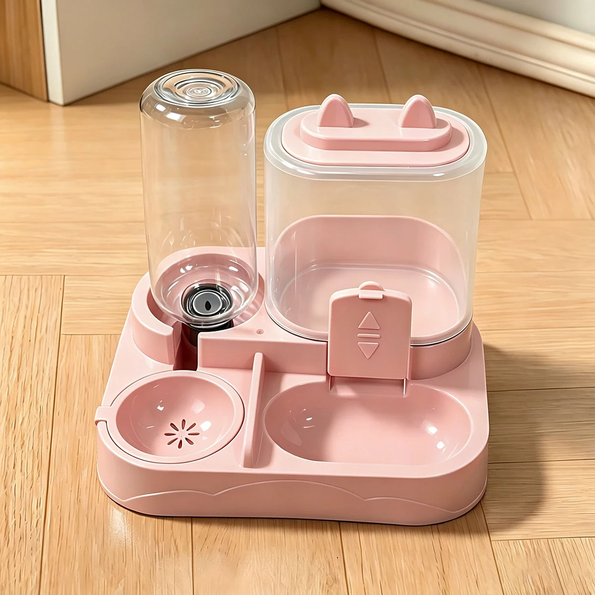 2-in-1 Large Pet Feeder & Water Dispenser — Dry-Wet Separation Bowl for Cats & Dogs