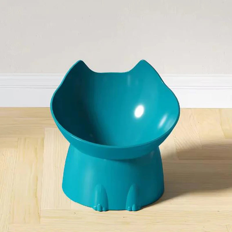 Anti-Tip Raised Cat Bowl — Ear-Protecting Design for Flat-Faced Cats