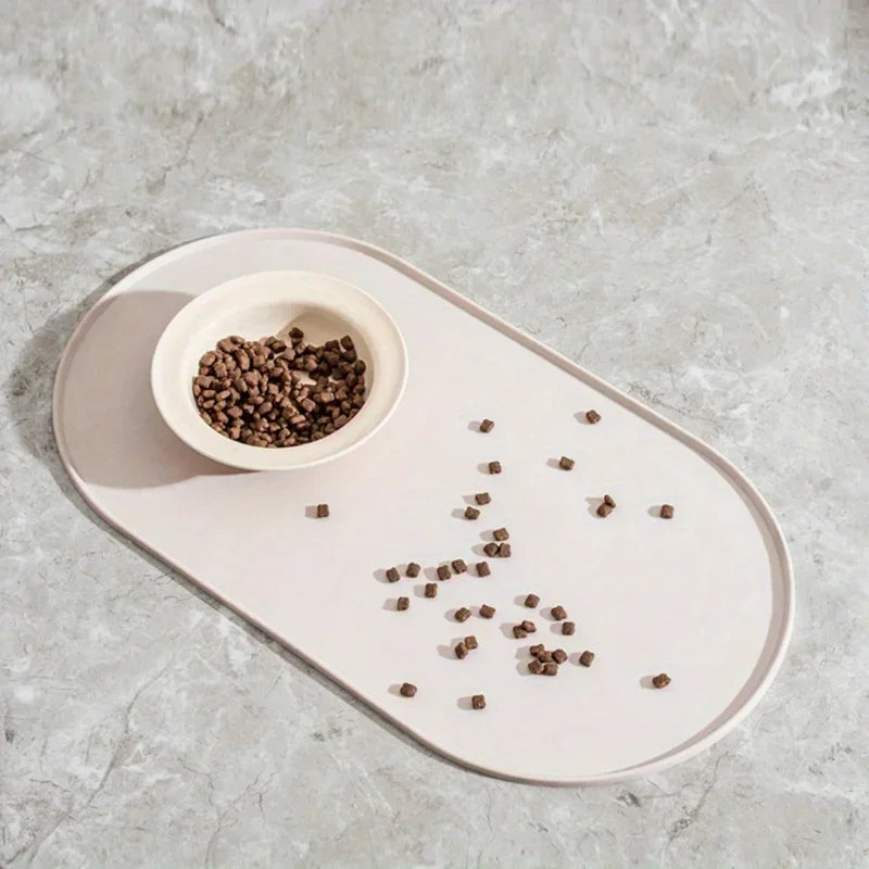 Non-Slip Waterproof Cat Feeding Mat — Placemat for Cat & Dog Bowls