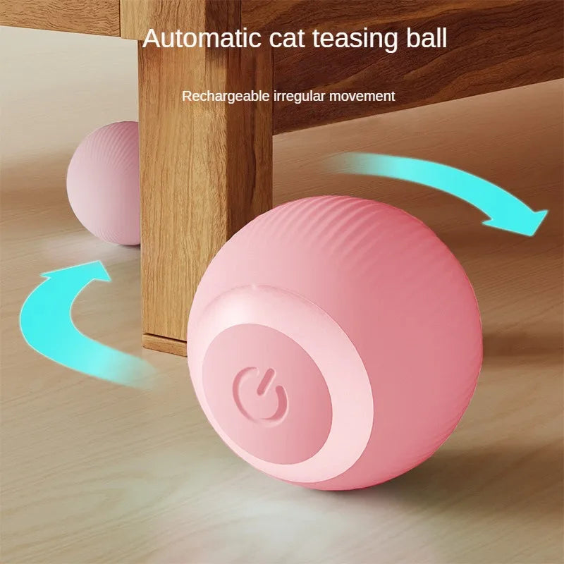 Rechargeable Rolling Cat Ball — Automatic Interactive Play Toy