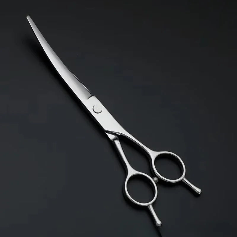 Professional Pet Grooming Scissors Set — Bent Trimming Shears for Dogs