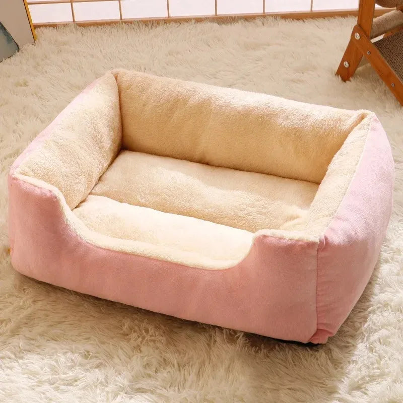 Round Cushion Pet Bed — Soft Basket-Style Bed for Cats & Small Dogs