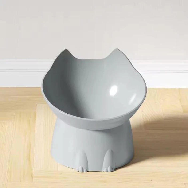Anti-Tip Raised Cat Bowl — Ear-Protecting Design for Flat-Faced Cats