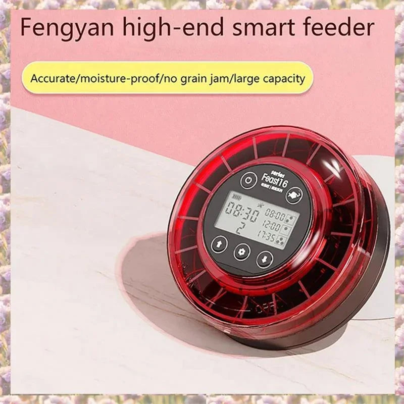 Automatic Aquarium Fish Feeder — Rechargeable Timer with LCD Display