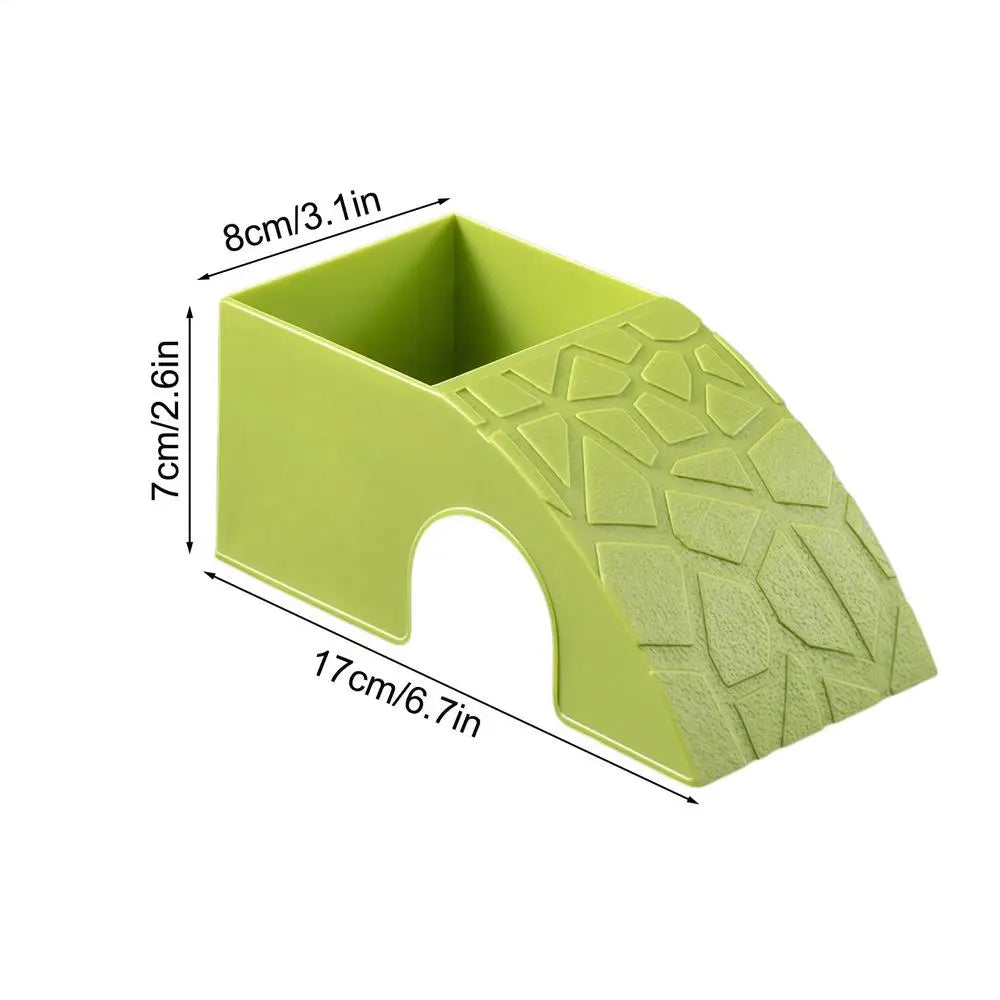 2-in-1 Reptile Hideout Bowl — Decorative Shelter & Water Dish for Geckos & Frogs