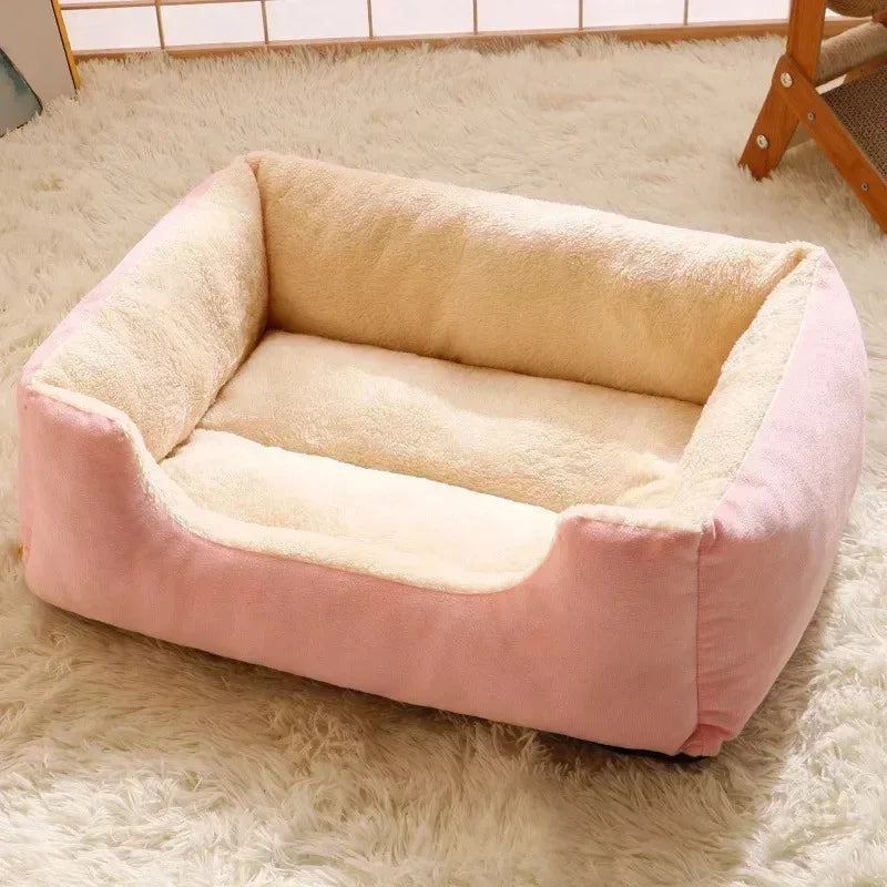 Round Cushion Pet Bed — Soft Basket-Style Bed for Cats & Small Dogs