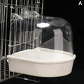 Clear Hanging Bird Bath — Cage Shower Box for Parakeets, Budgies & Canaries