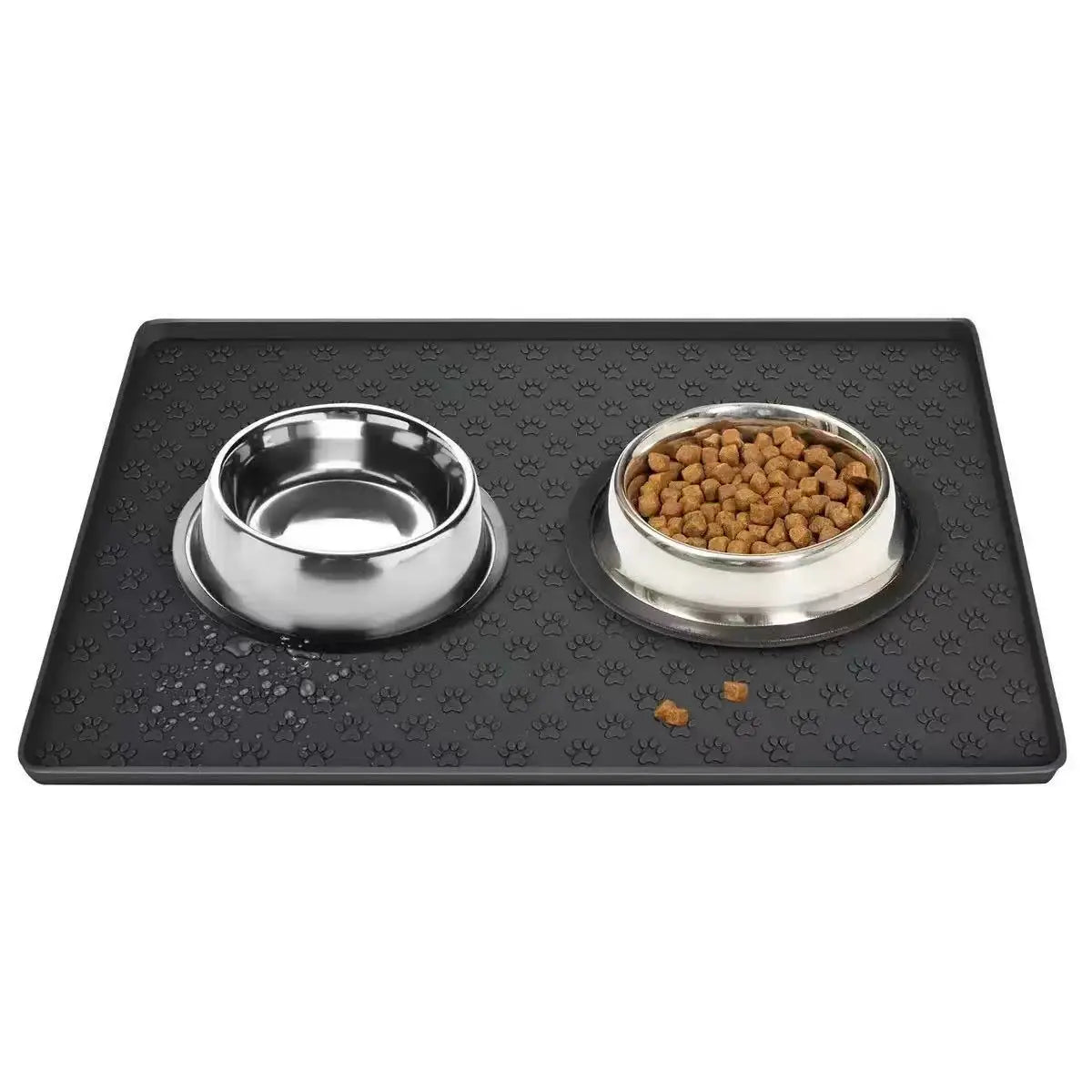 Silicone Pet Feeding Mat — Raised-Edge Placemat for Dog & Cat Bowls