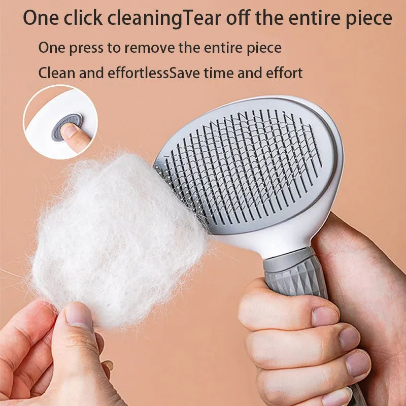 Pet Hair Remover Comb — Detangling Brush for Dogs, Cats & Puppies