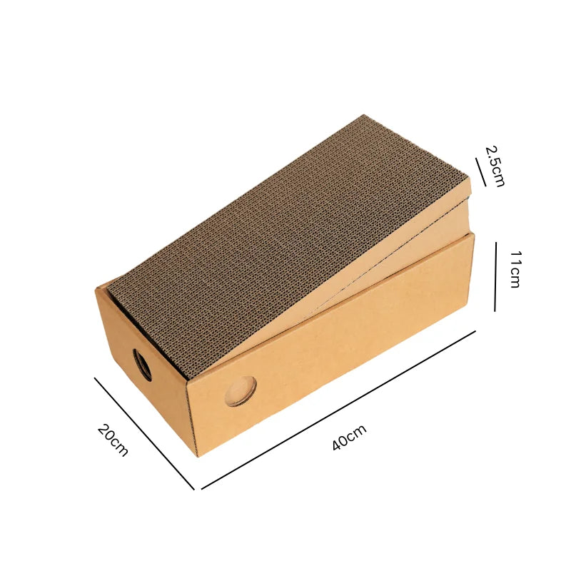 4-Pack Cardboard Cat Scratcher Boxes — Stackable Scratching Pads for Indoor Cats