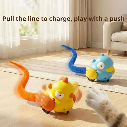 Automatic Moving Cat Toy — Plush Tail Teaser for Indoor Play