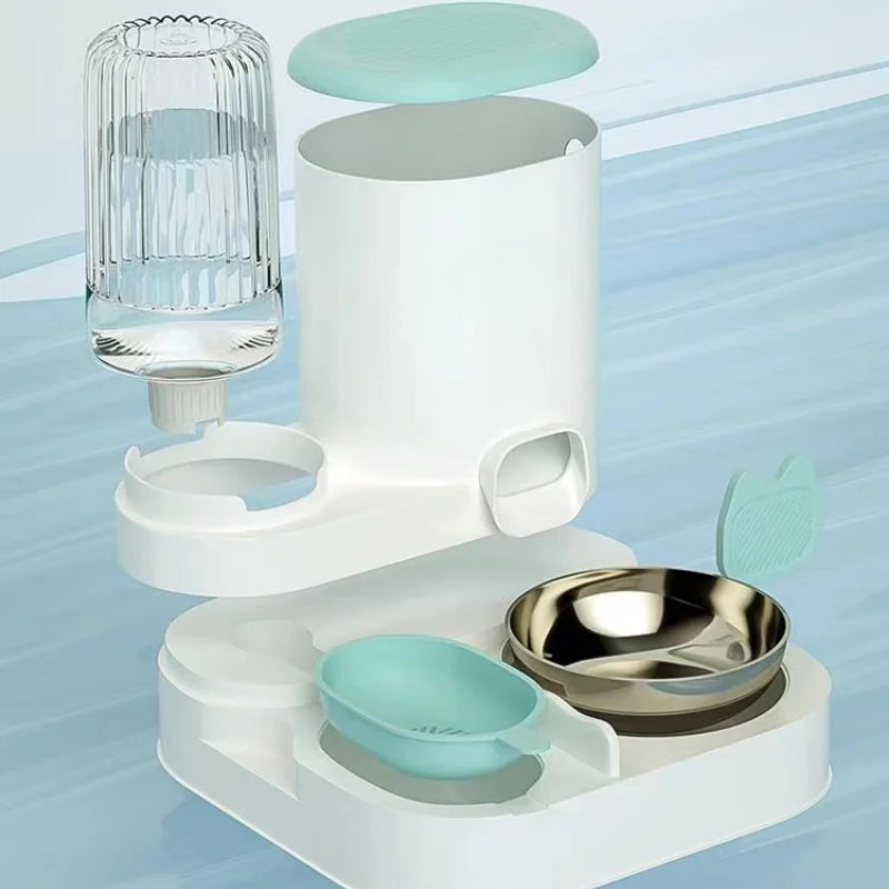 Automatic Cat & Dog Feeding Station — Integrated Bowl & Water Dispenser