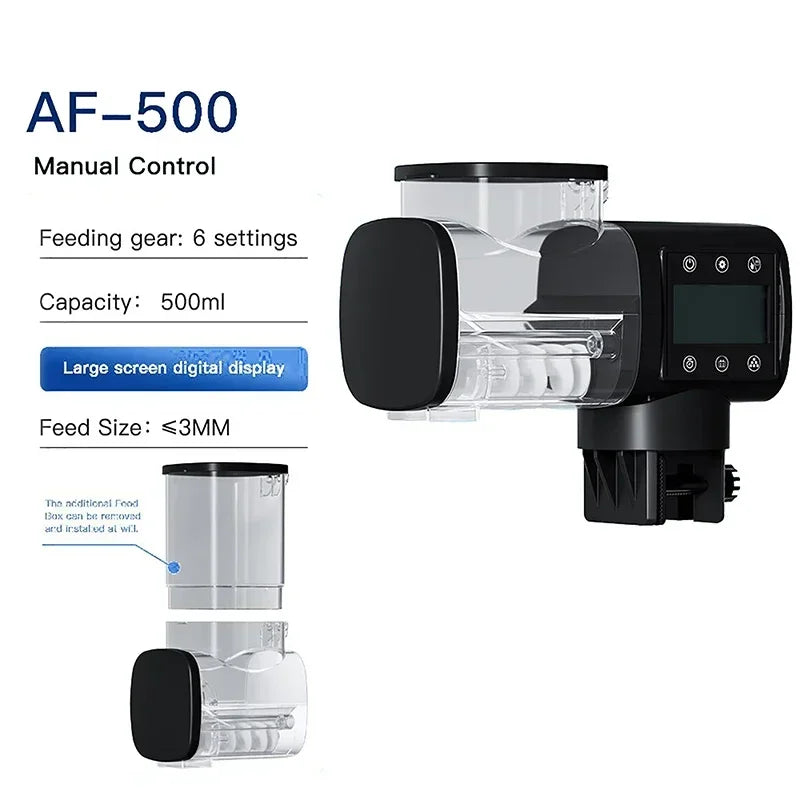 Digital WiFi Aquarium Fish Feeder — Programmable Timer with Remote Control