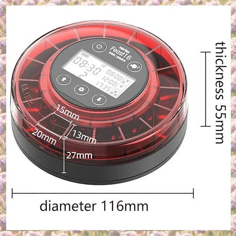 Automatic Aquarium Fish Feeder — Rechargeable Timer with LCD Display