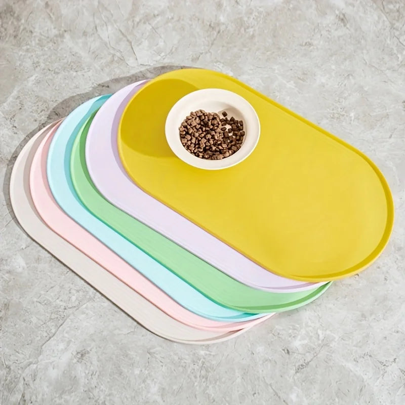 Non-Slip Waterproof Cat Feeding Mat — Placemat for Cat & Dog Bowls