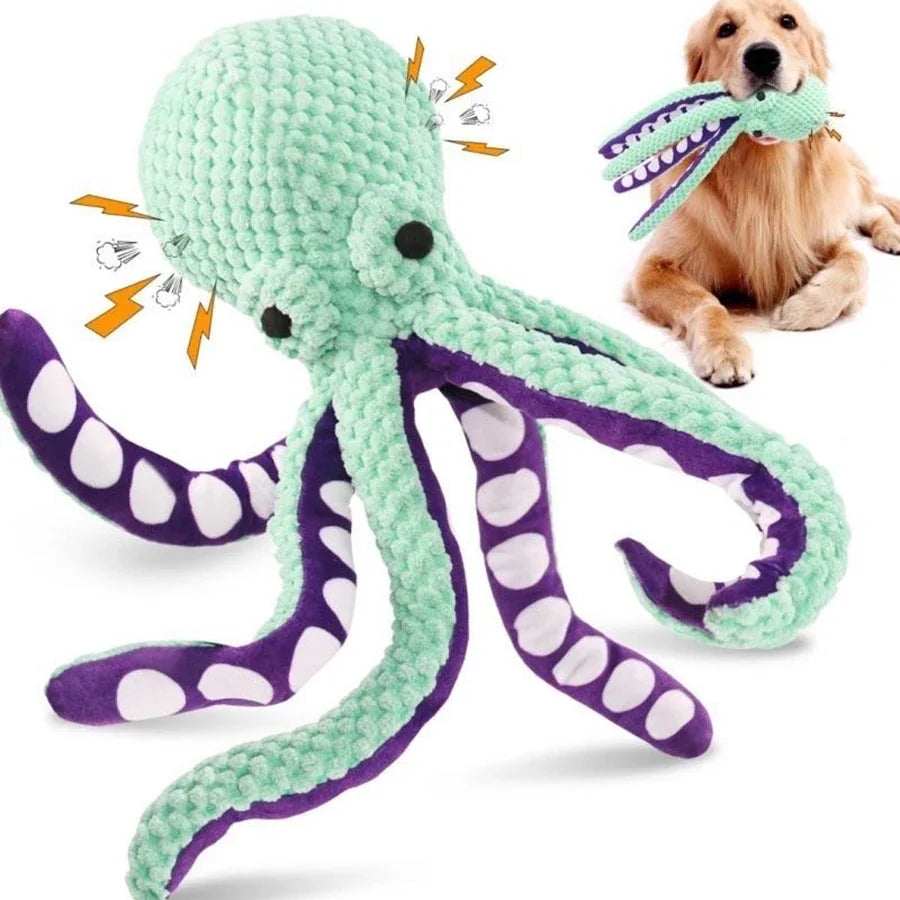 Interactive Squeaky Plush Octopus Toy — Sound Chew Toy for Dogs
