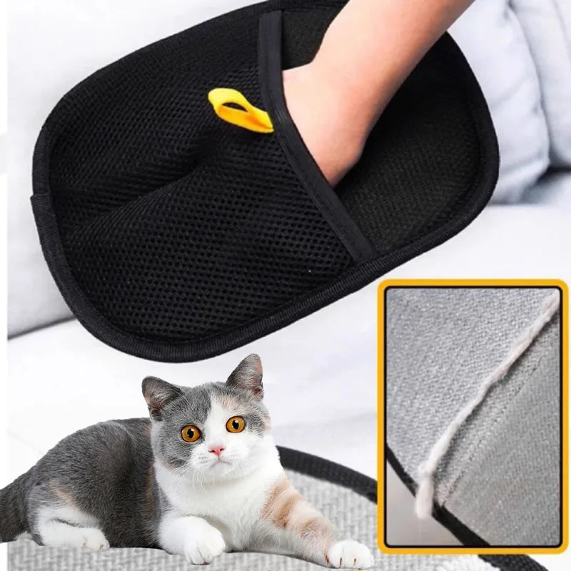 Pet Hair Removal Grooming Glove — Deshedding Glove for Dogs & Cats