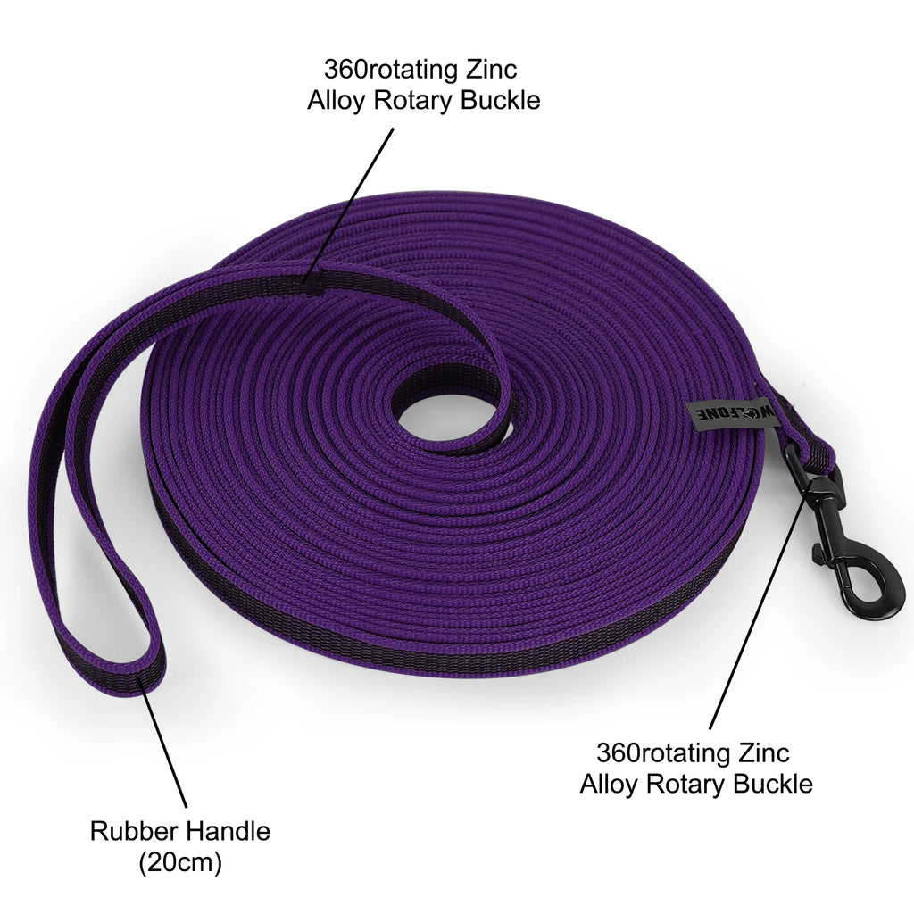 Latex-Silk Dual-Color Training Leash — Multiple Lengths from 1.5m to 15m