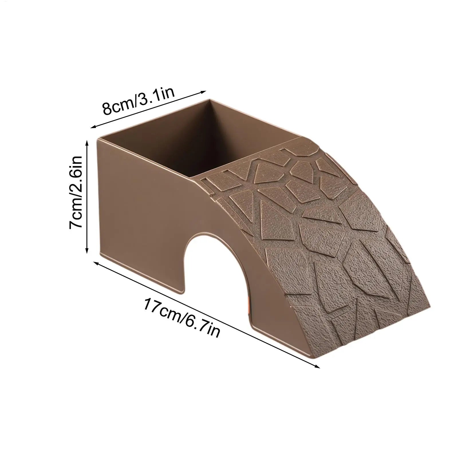 2-in-1 Reptile Hideout Bowl — Decorative Shelter & Water Dish for Geckos & Frogs