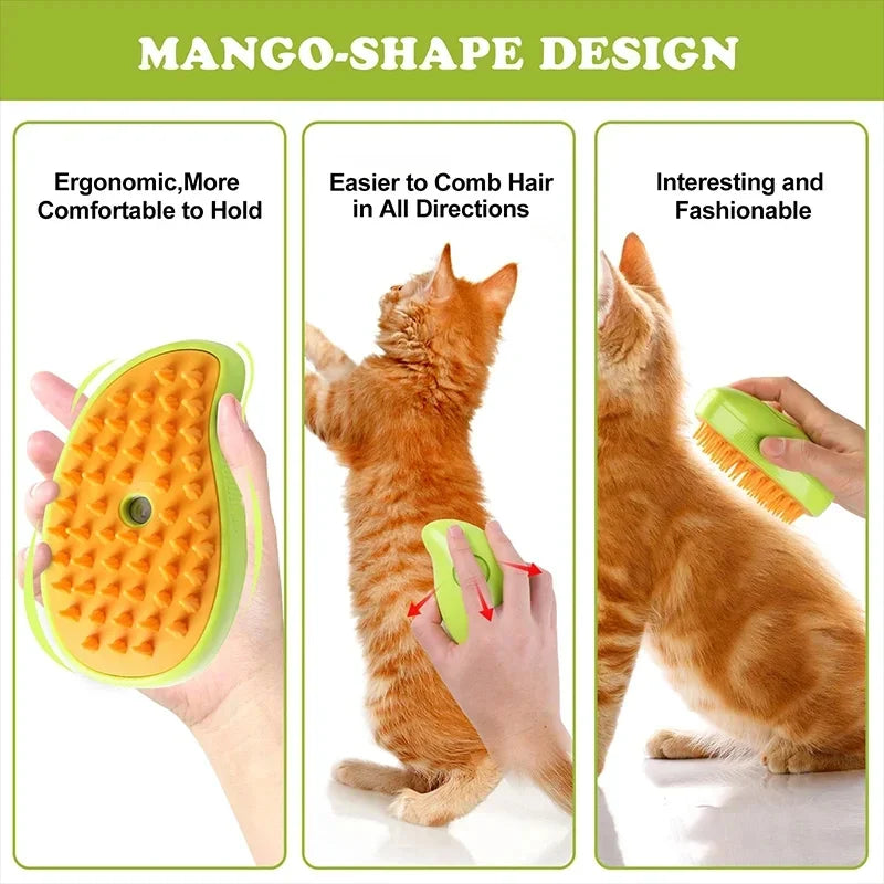 Electric Spray Grooming Brush — Water Mist Comb for Cats & Dogs