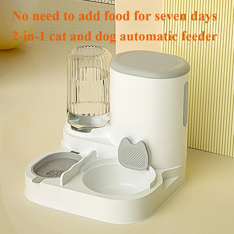 Automatic Cat & Dog Feeding Station — Integrated Bowl & Water Dispenser