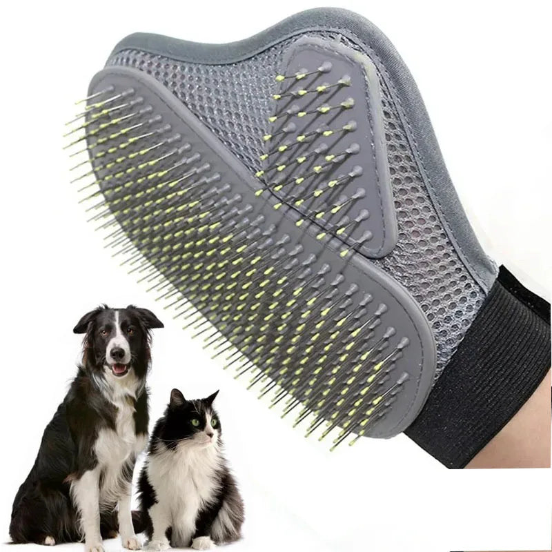 Gentle Deshedding Glove — Soft Hair Removal Glove for Cats & Dogs