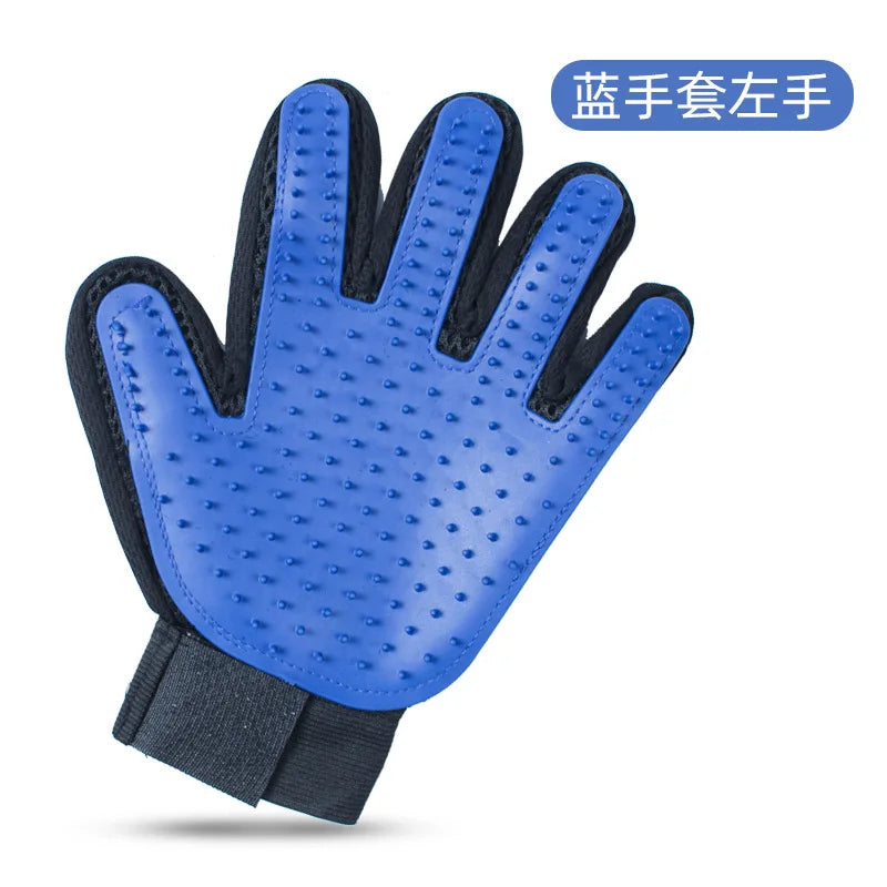 2-Sided Pet Grooming Glove Set — Deshedding Brush & Bath Glove for Dogs, Cats & Rabbits