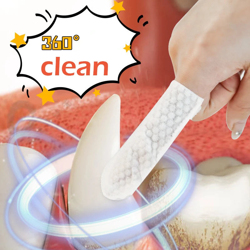 Disposable Finger Toothbrush Wipes — Dog & Cat Dental Cleaning Wipes