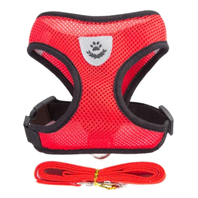 Adjustable Mesh Cat & Dog Harness — Breakaway Walking Vest with Quick Release
