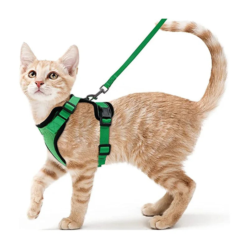 Escape-Proof Cat Harness & Leash Set — Soft Adjustable Vest for Easy Control