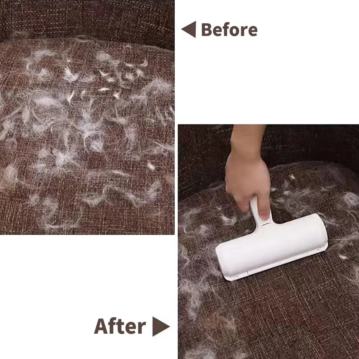 Self-Cleaning Pet Hair Roller — Reusable Fur Remover for Furniture & Clothing