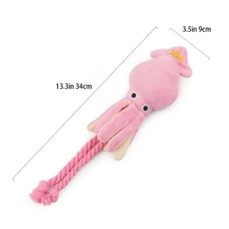 Cotton Rope Octopus Toy — Sound-Emitting Chew Toy for Dogs & Cats