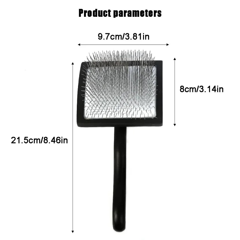 Reusable Pet Hair Remover Brush — Long Handle Lint & Fur Removal Tool
