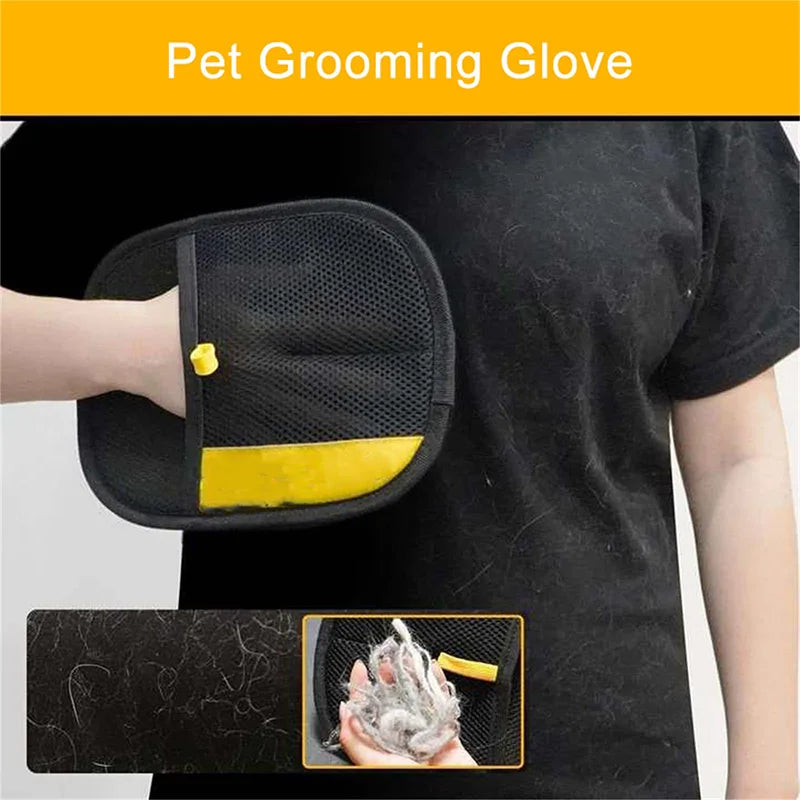Double-Sided Pet Hair Cleaning Gloves — Deshedding Glove Set for Dogs & Cats