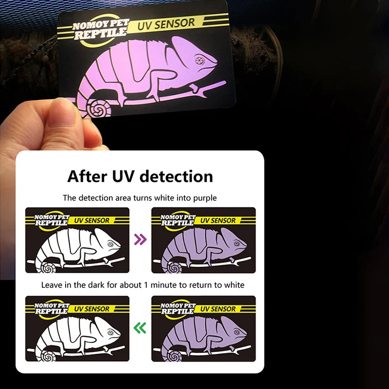Reptile UV Test Card — UVB Bulb Tester for Terrariums & Basking Lamps