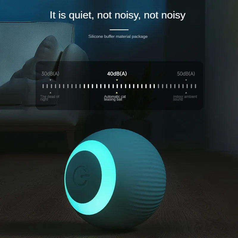 Rechargeable Rolling Cat Ball — Automatic Interactive Play Toy