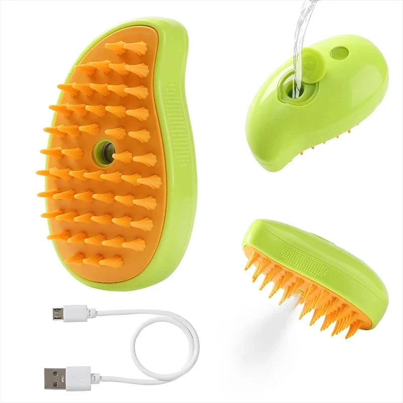 Electric Spray Grooming Brush — Water Mist Comb for Cats & Dogs