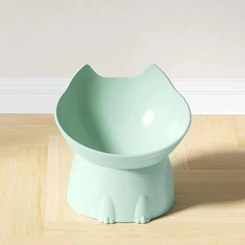 Anti-Tip Raised Cat Bowl — Ear-Protecting Design for Flat-Faced Cats