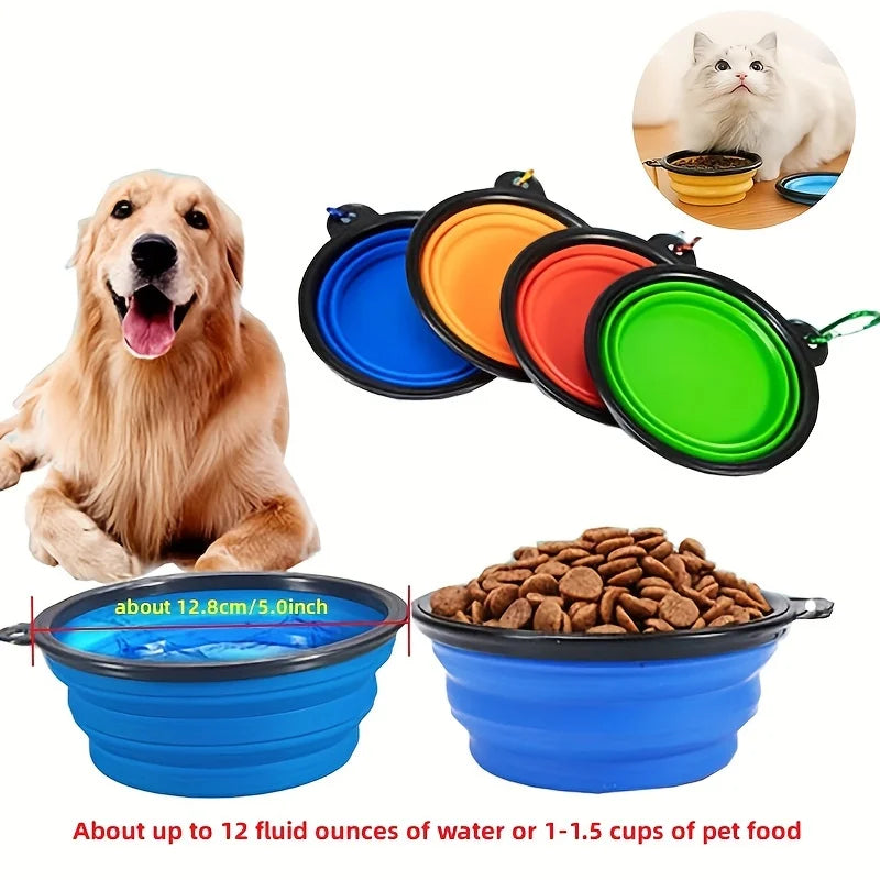 Collapsible Travel Bowl — Portable Silicone Food & Water Bowl for Dogs & Cats