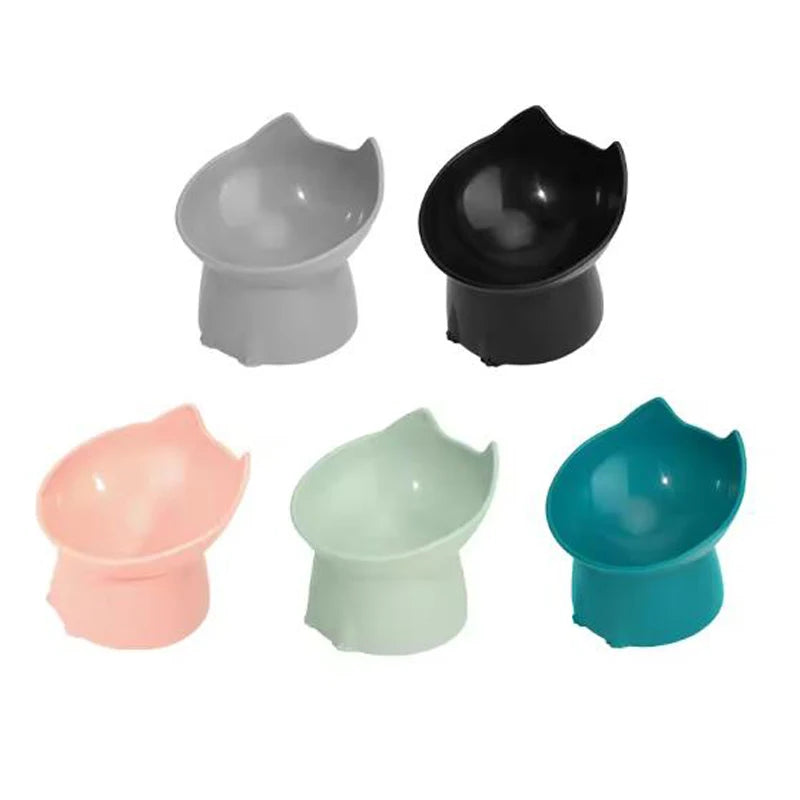 Anti-Tip Raised Cat Bowl — Ear-Protecting Design for Flat-Faced Cats