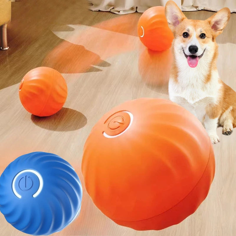 Smart Jumping Dog Ball — USB Rechargeable Rotating Chew Toy