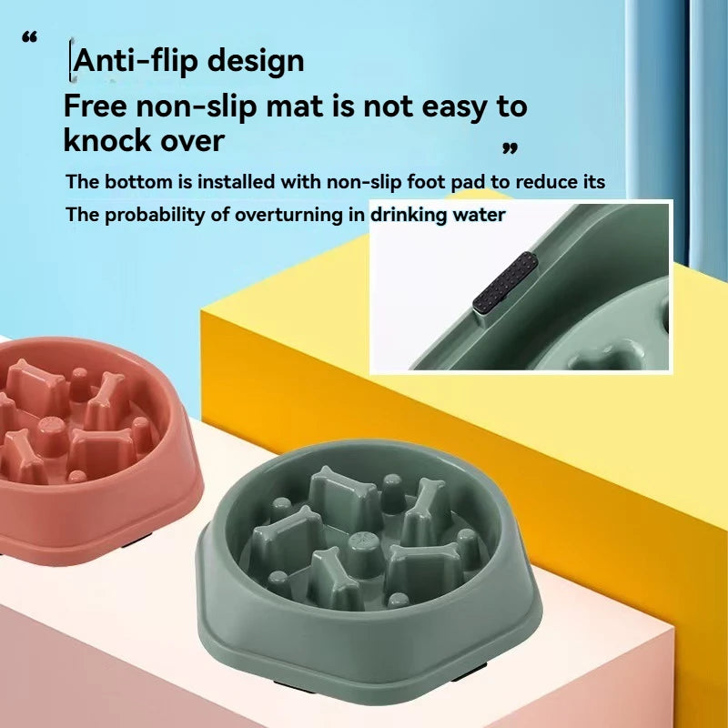 Slow Feeder Dog Bowl — Anti-Gulping Eco-Friendly Feeding Bowl