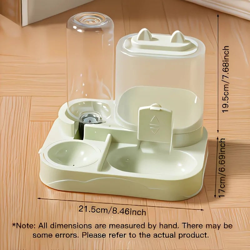 2-in-1 Large Pet Feeder & Water Dispenser — Dry-Wet Separation Bowl for Cats & Dogs