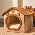 Foldable Pet Cave Bed — Removable Washable Cover for Small Dogs & Cats