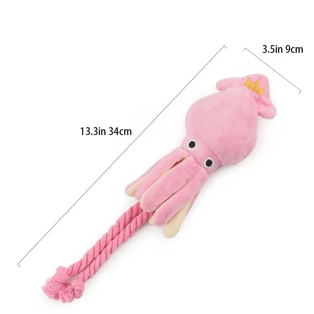Plush Octopus Rope Toy — Bite-Resistant Chew Toy for Dogs