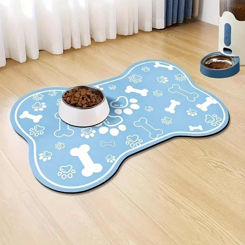 Non-Slip Pet Feeding Mat — Quick-Dry Meal Mat for Dogs & Cats